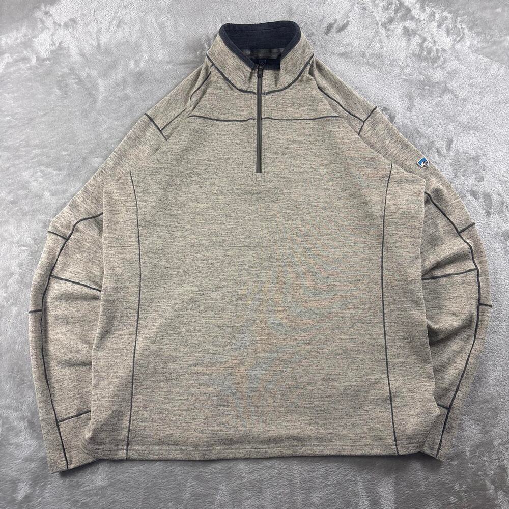 KÜHL Lightweight Quarter-Zip Pullover Men’s XL Tan Athletic Performance